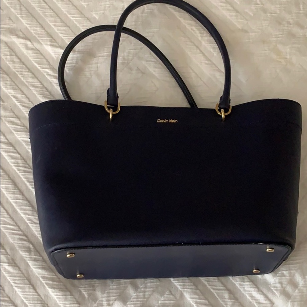 Blue leather Calvin Klein Purse